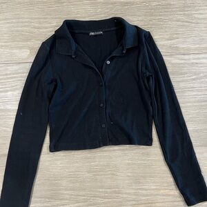 Zara button up long sleeve